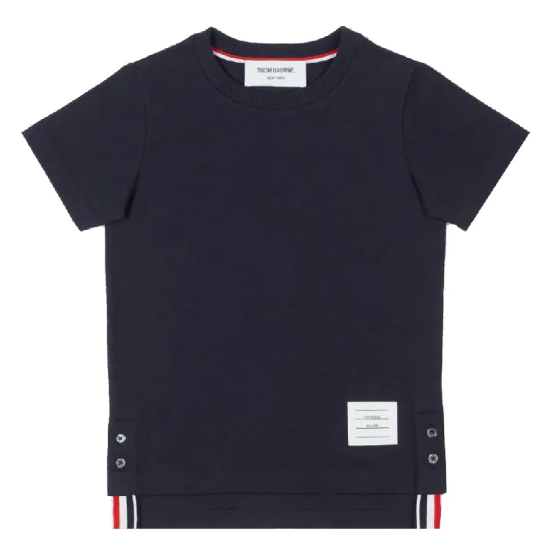 Navy Cotton Jersey Short Sleeve T-shirt