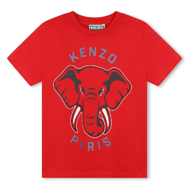 Elephant Print Short Sleeve T-shirt