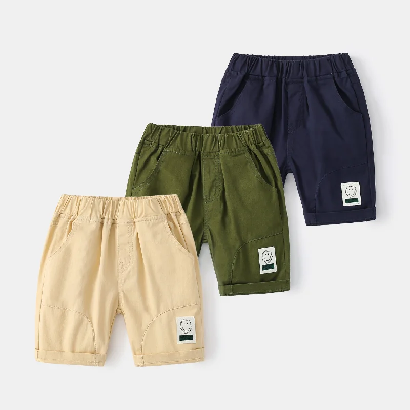 Kid Boys Solid Color Expression Shorts Wholesale 220407243