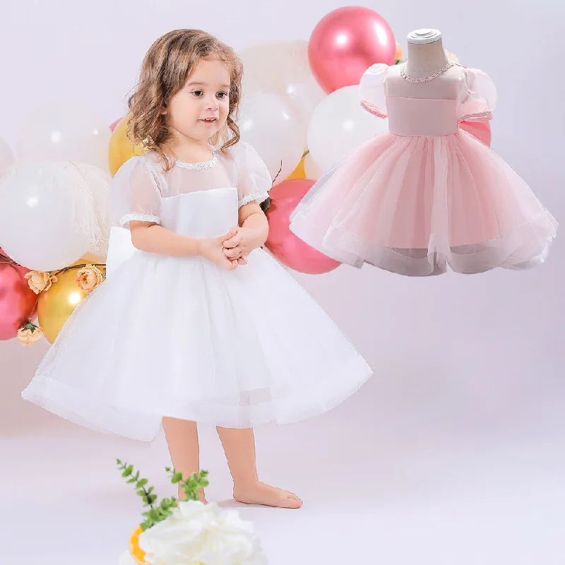 Baby Kid Girls Solid Color Dressy Princess Dresses Wholesale 23080391