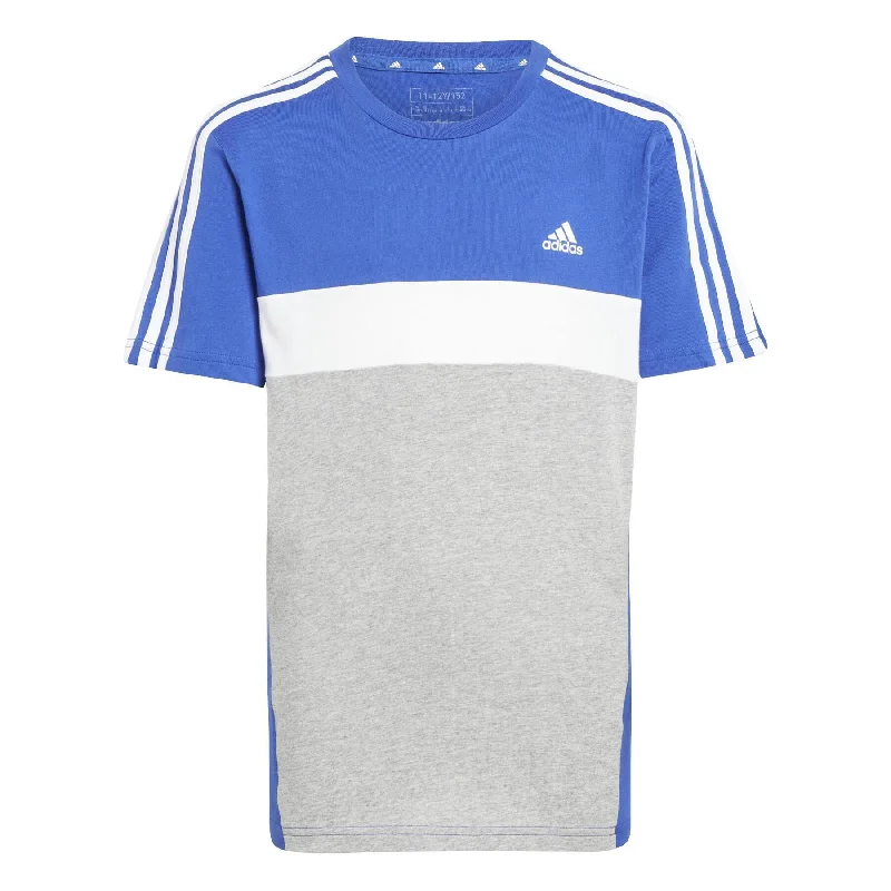 ADIDAS KID'S 3-STRIPES TIBERIO COLORBLOCK TEE ROYAL TEE