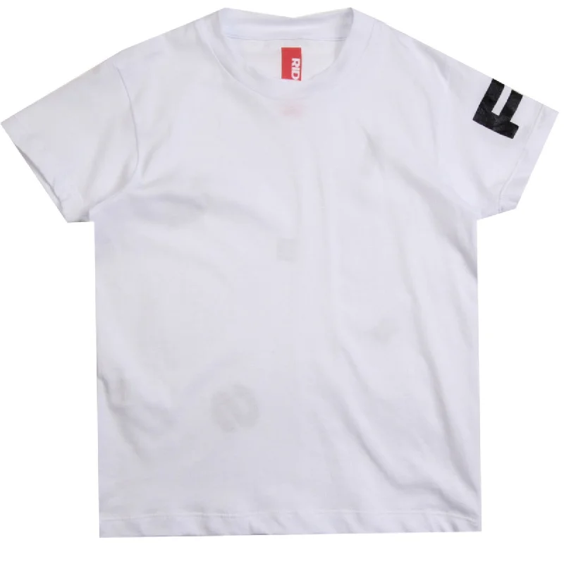 AI Riders On The Storm Kids White T-shirt with Lettering