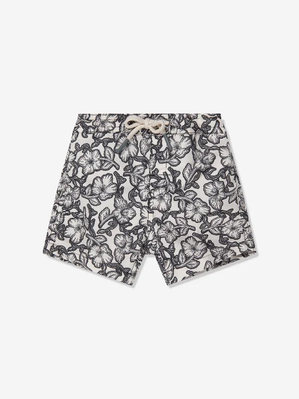 Bonpoint Baby Boys Floral Swim Shorts in Black