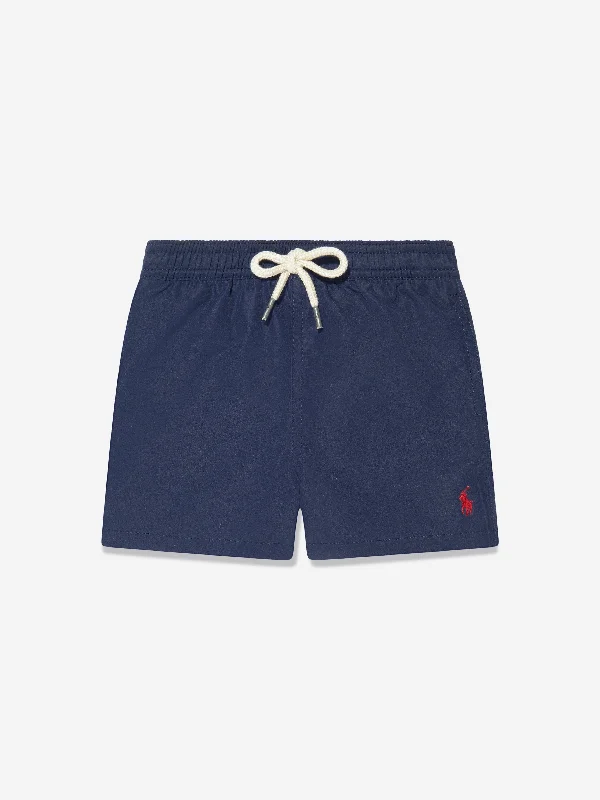 Ralph Lauren Boys Logo Swim Shorts in Navy