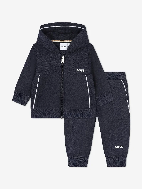 BOSS Baby Boys Logo Tracksuit in Navy