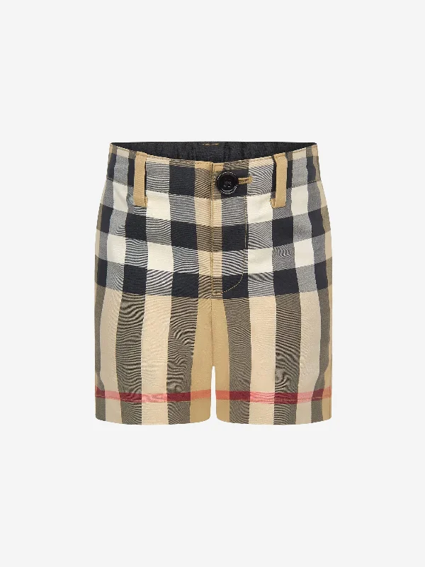 Burberry Baby Boys Mini Royston Check Shorts In Beige