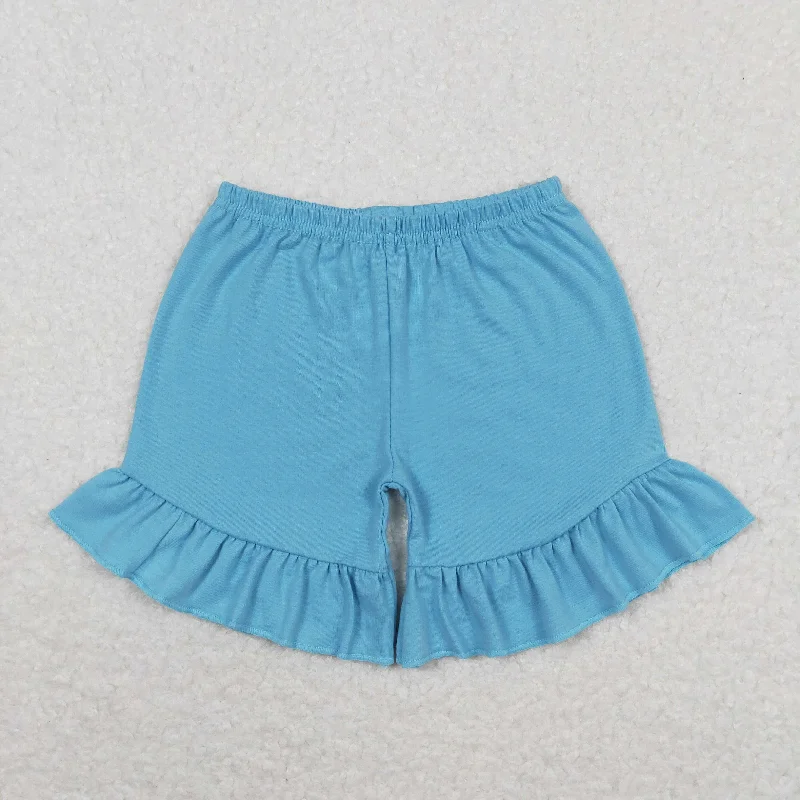 Baby Girl Summer Blue Cotton Shorts