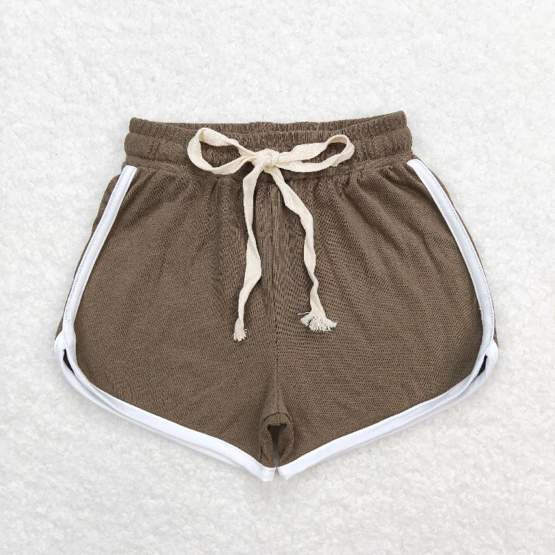 Baby Girl Summer Brown Cotton Shorts