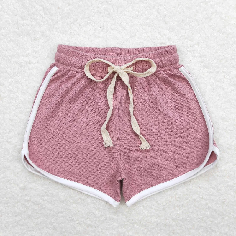 Baby Girl Summer Dark Pink Cotton Shorts