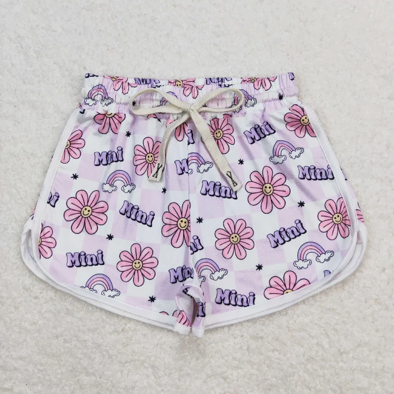 Baby Girl Summer Mini Rainbow Flower Smile Shorts