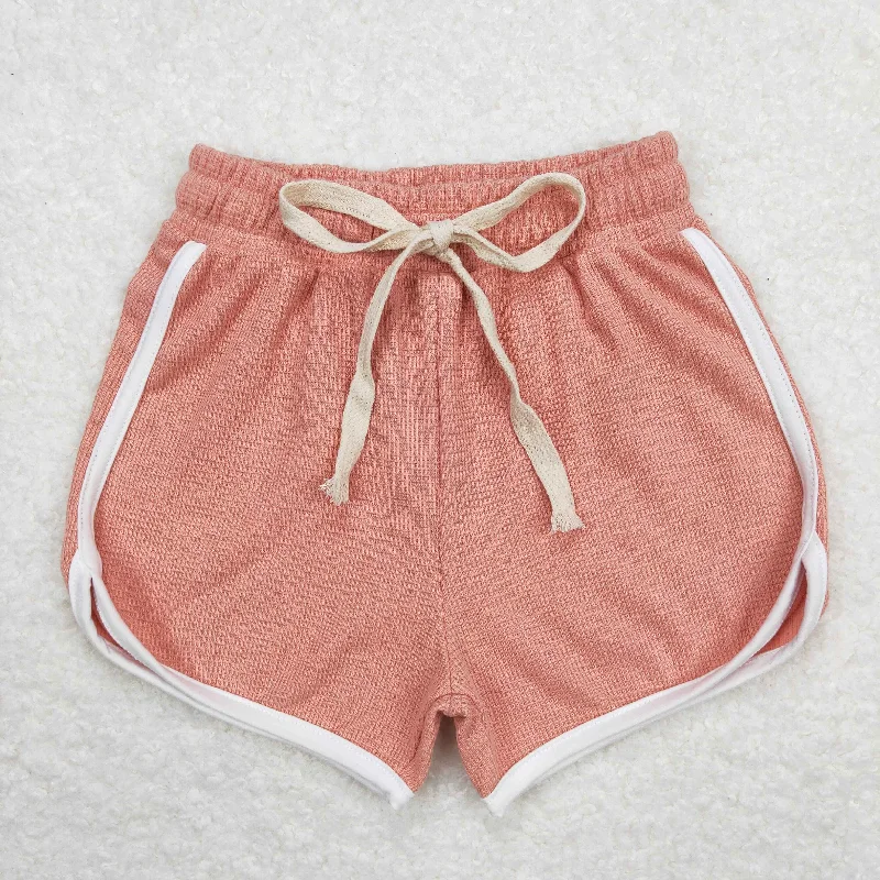 Baby Girl Summer Pink Orange Cotton Shorts