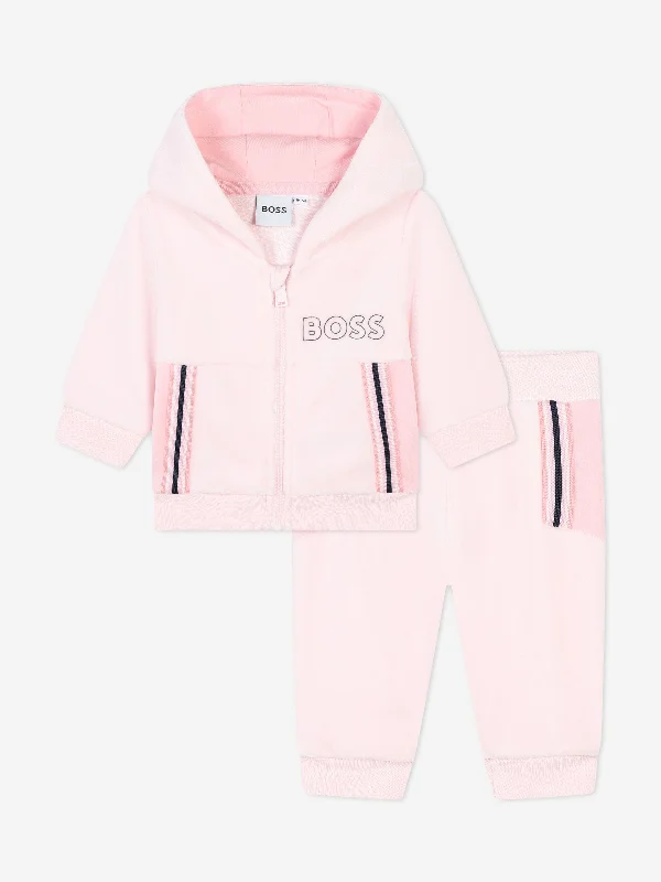 BOSS Baby Girls Logo Tracksuit in Pink