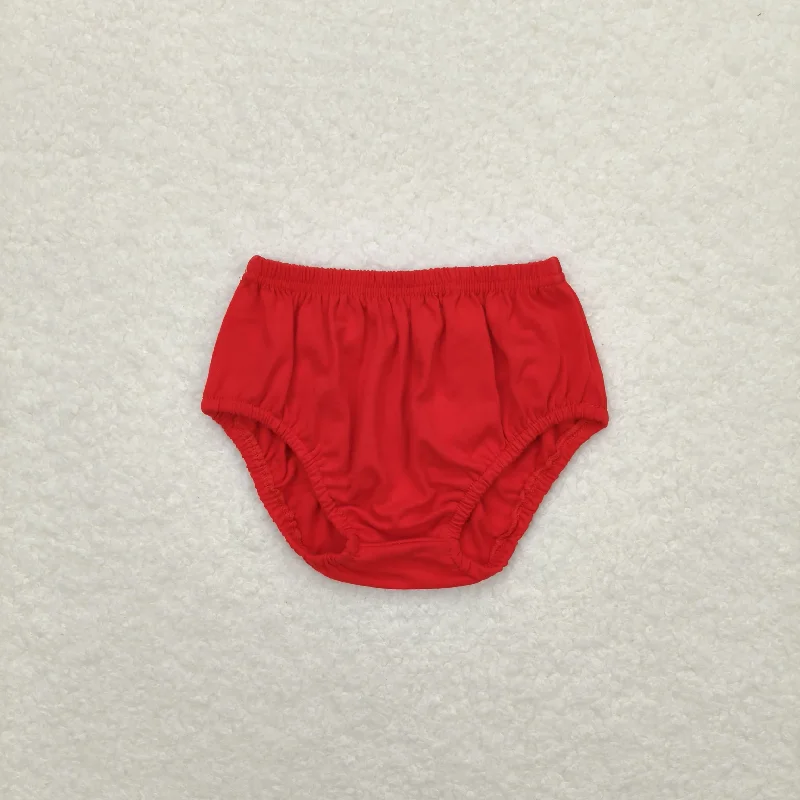 Baby Kids Red Cotton Bummie Shorts