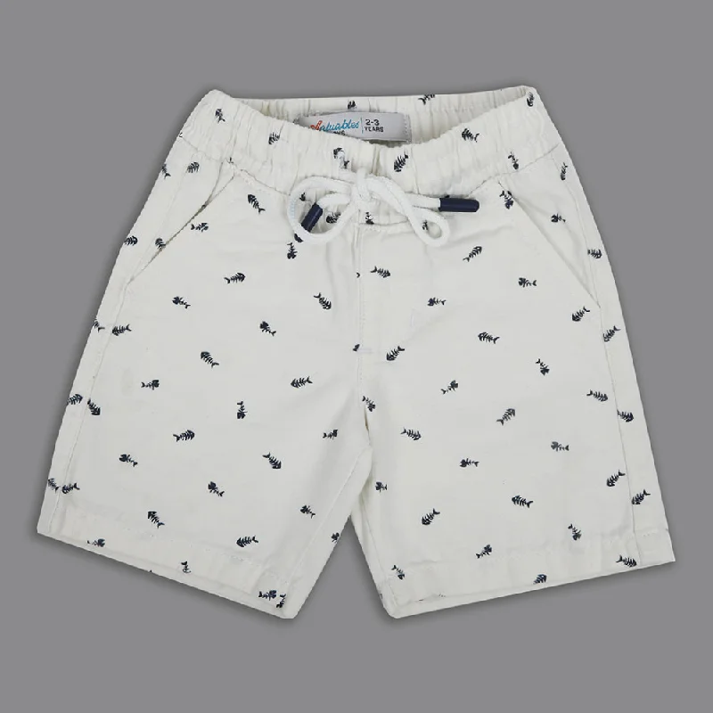 Boy Cotton Short - White