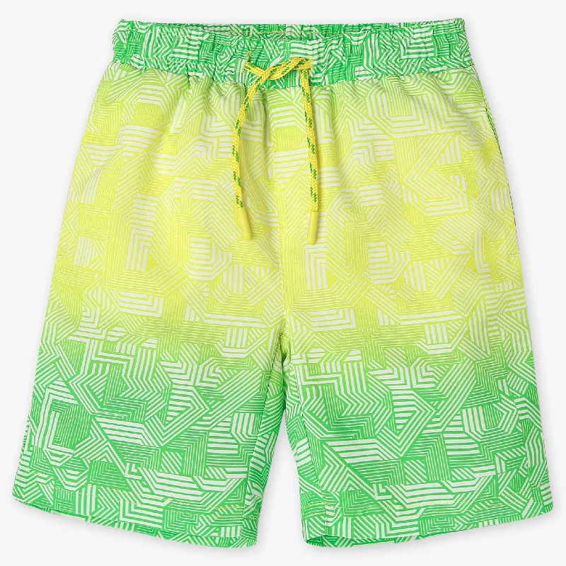 Boys Comfort Fit Printed Mid Rise Shorts