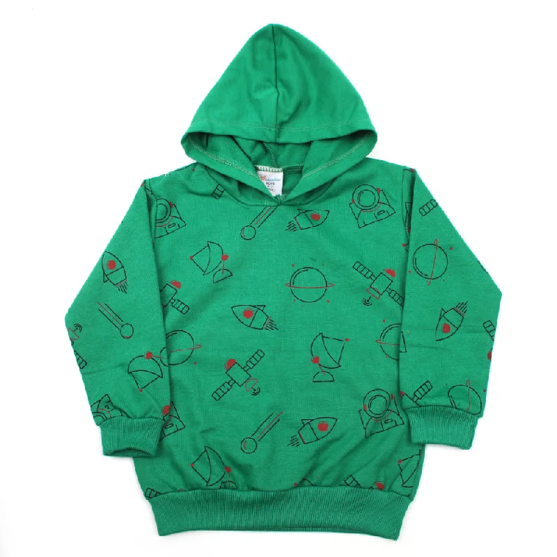 Boys Full Sleeves Hoodie T-Shirt - Green