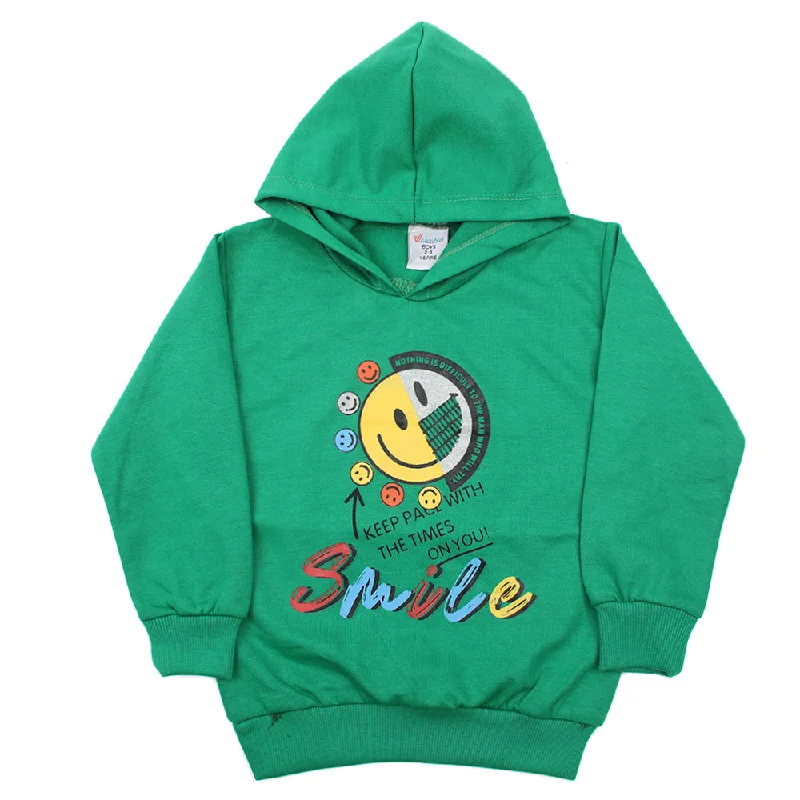 Boys Full Sleeves Hoodie T-Shirt - Green