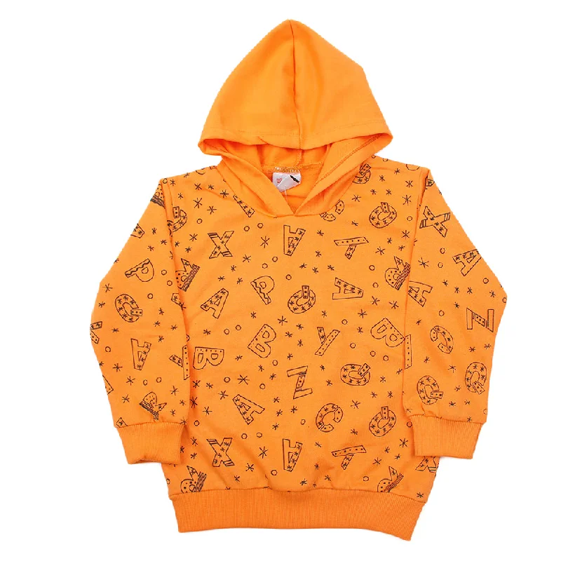 Boys Full Sleeves Hoodie T-Shirt - Orange