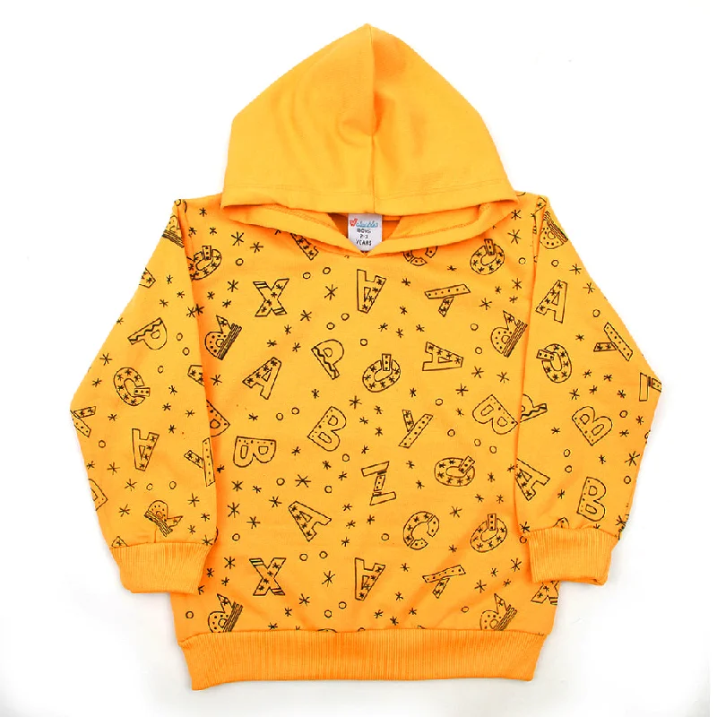 Boys Full Sleeves Hoodie T-Shirt - Yellow