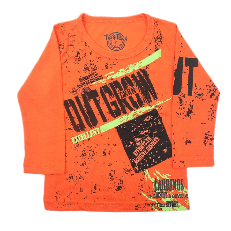 Boys Full Sleeves T-Shirt - Orange