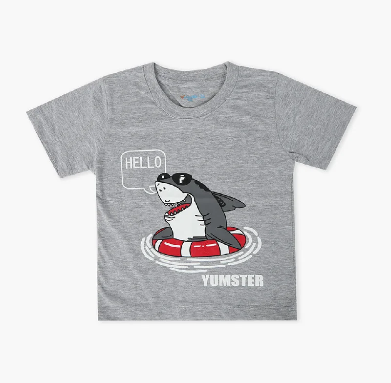 Boys Half Sleeves T-Shirt - Grey