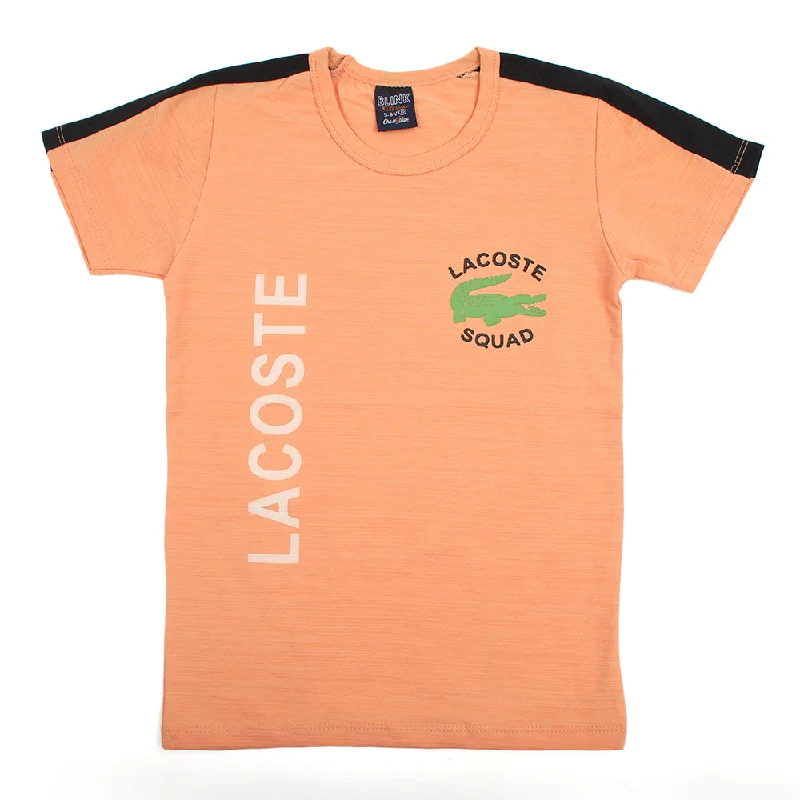 Boys Half Sleeves T-Shirt - Peach