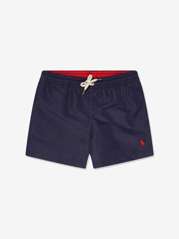 Ralph Lauren Boys Logo Swim Shorts in Navy