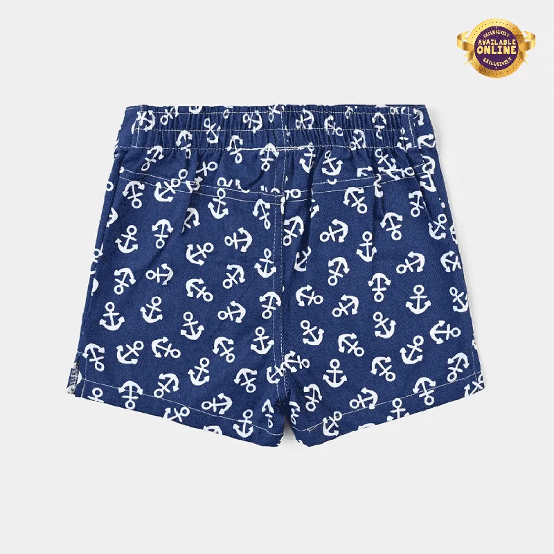 Boys PC Short Anchor-Blue