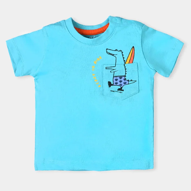 Infant Boys Slub Jersey T-Shirt Ready To Ride-Capri