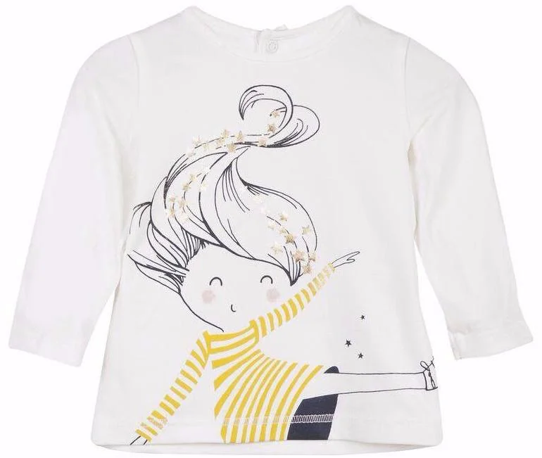 Catimini Fillette Gold Star Hair T-Shirt