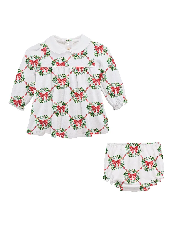 Dress Set with Collar - Christmas Wreath