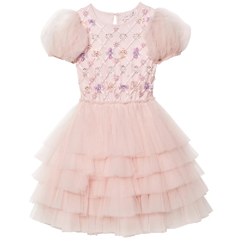 Floral Lattice Tutu Dress