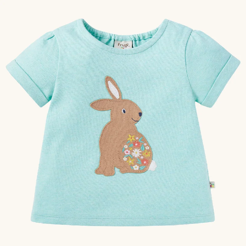 Frugi Evie Applique T-Shirt - Rabbit