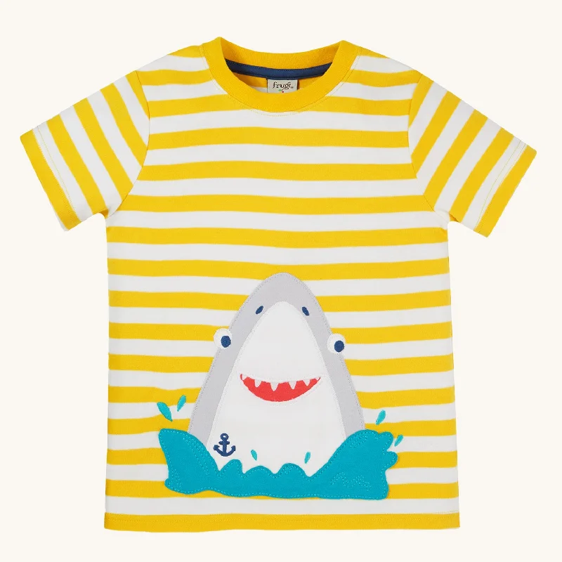 Frugi Sid Applique T-Shirt - Shark