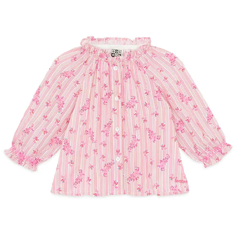 Floral Stripes Reina Baby Blouse