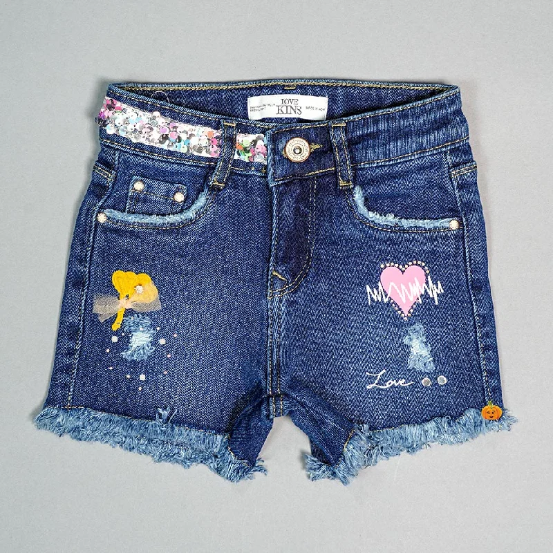 Girl Shorts with Heart Design