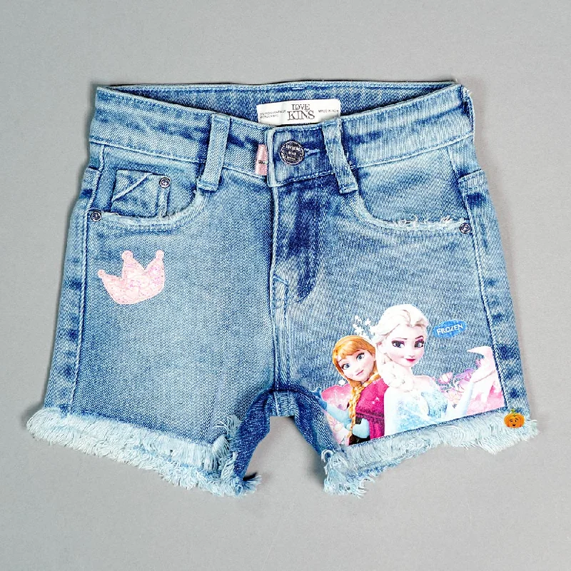 Girls Shorts with Little Barbie Print