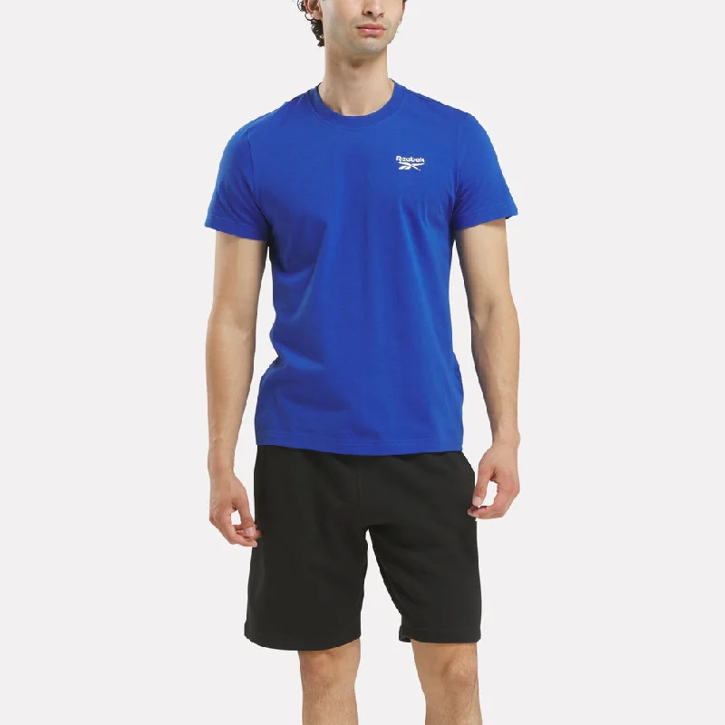 REEBOK MEN'S IDENTITY SMALL LOGO BLUE TEE