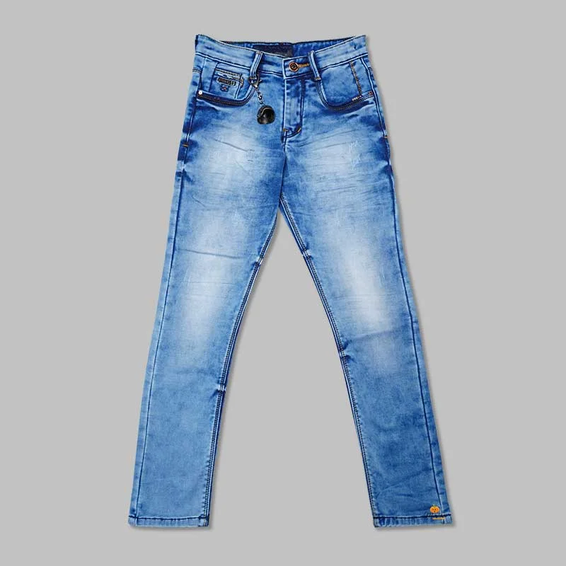 Blue & Grey Sheded Jeans for Boys