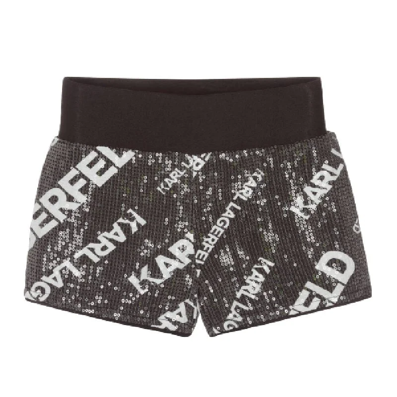 Sequin Logo Shorts