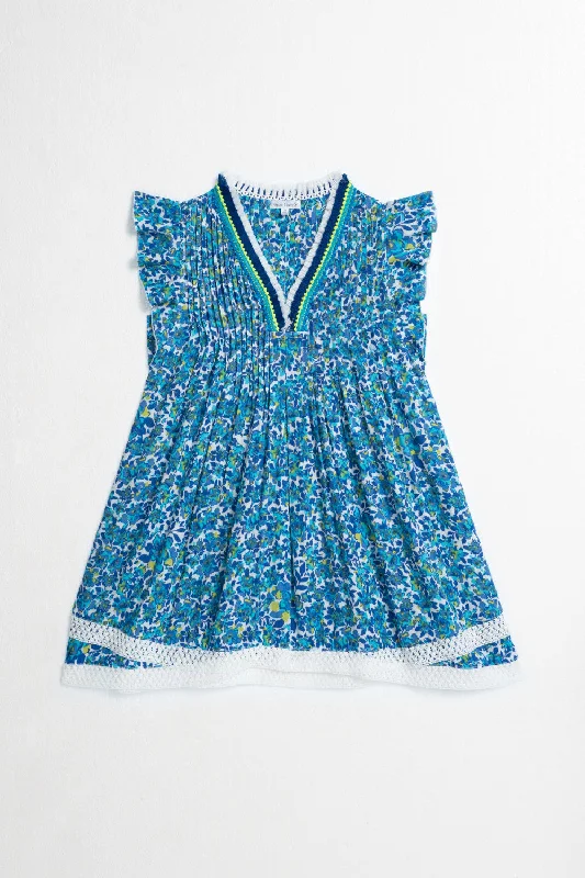 Kids Mini Dress Sasha - Blue Net