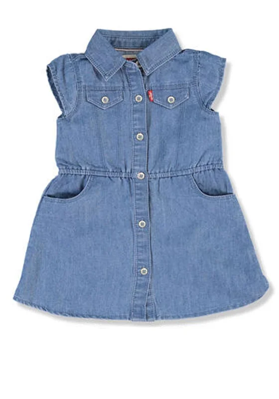 Levis Baby Girls Denim Dress and Pants Set, Blue