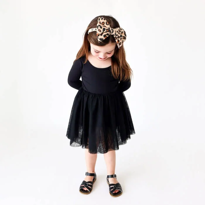 Organic Toddler Tulle Dress - Jet Black