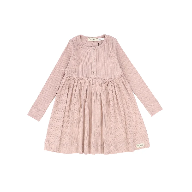 MARMAR COPENHAGEN DUSTY PINK RIBBED DRESS [FINAL SALE]