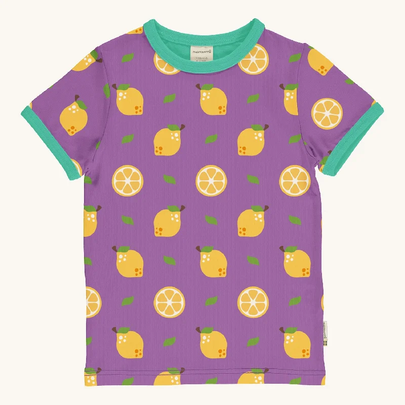 Maxomorra Lemon Short Sleeve Top