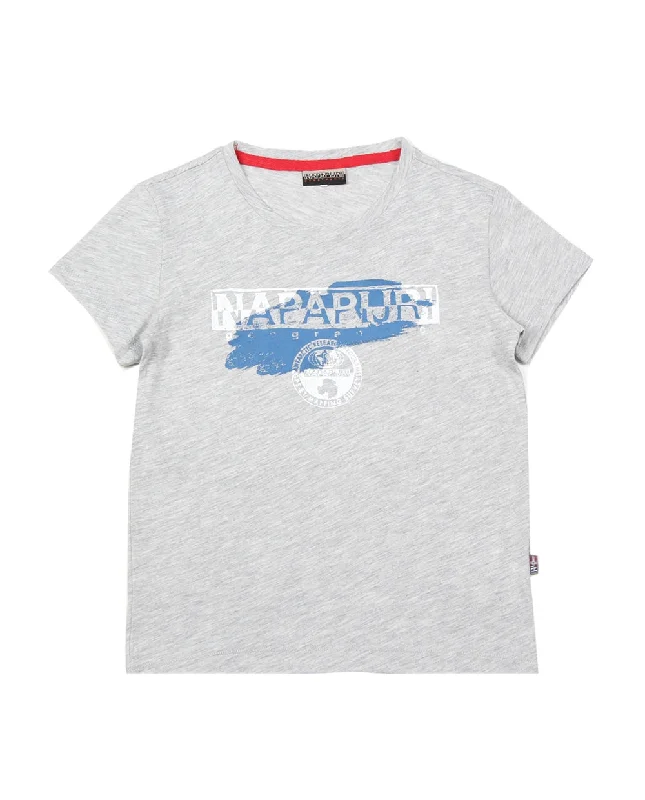 Napapijra Junior Shadow Grey Logo T-Shirt