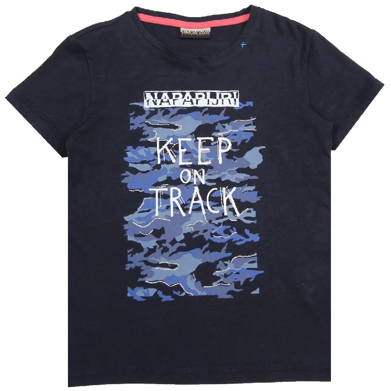 Napapijri Junior Keep On Track Navy T-Shirt