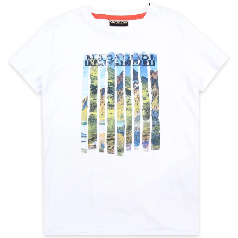 Napapijri Junior Rainforest Logo White T-Shirt