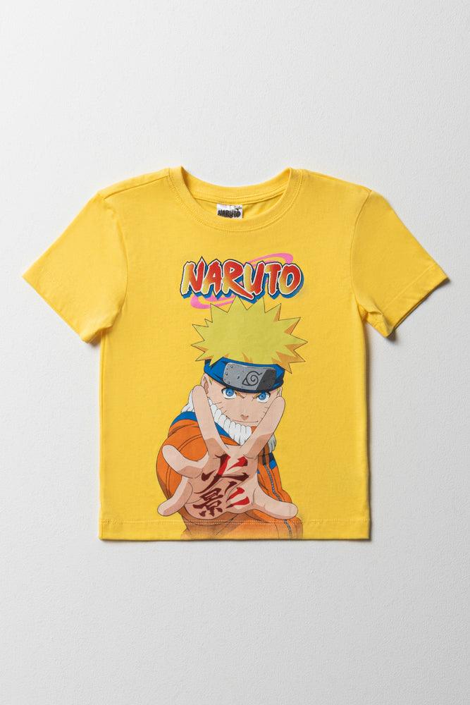 Naruto Short Sleeve T-Shirt Yellow