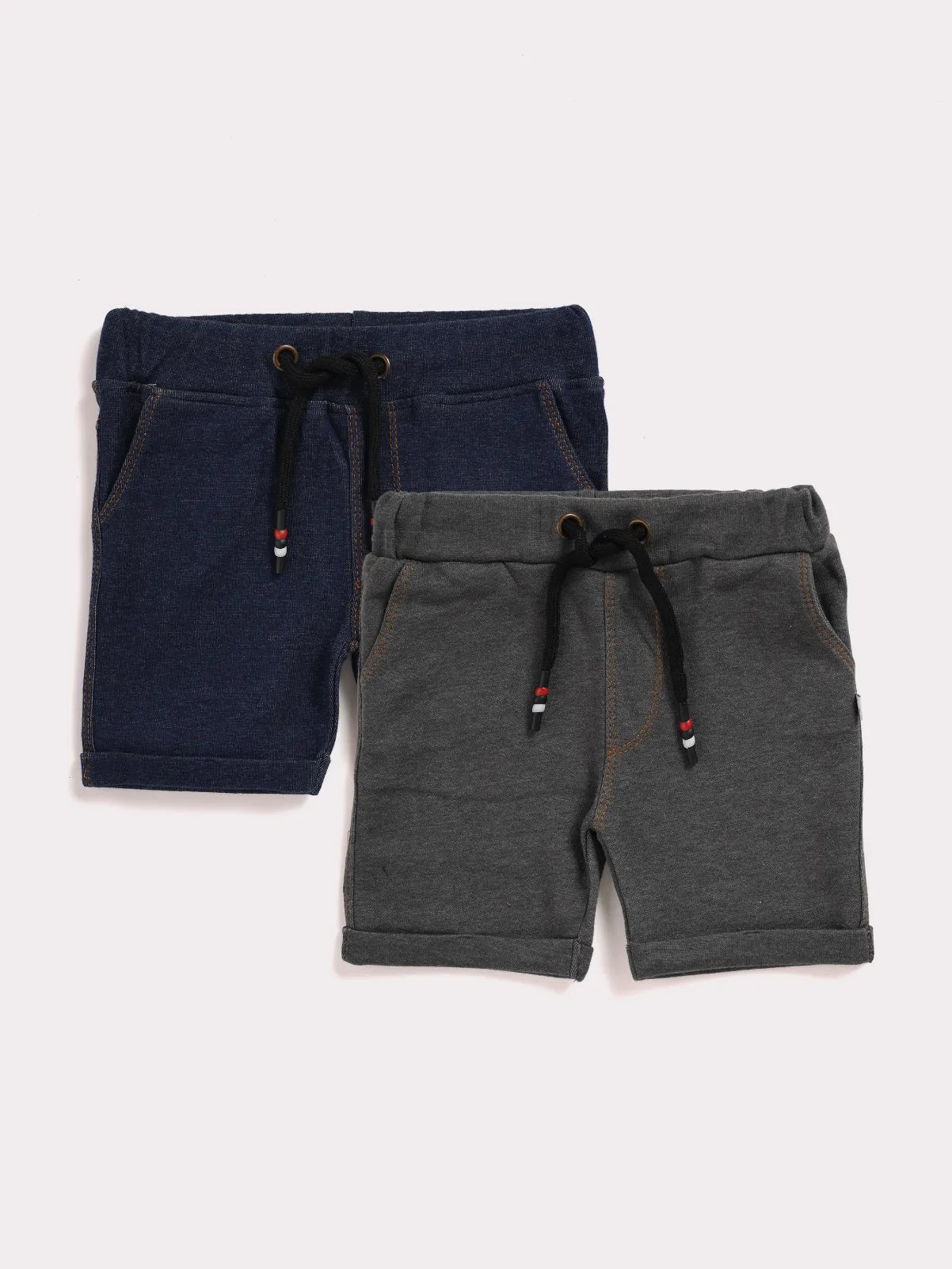 Navy blue & grey shorts combo for baby